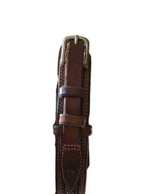 Santa Fe Leather Company Belt Brown Size 36 Handmade USA 685RBRBRM Used